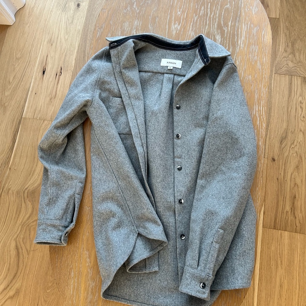 Anian Gray Wool Jacket shirt